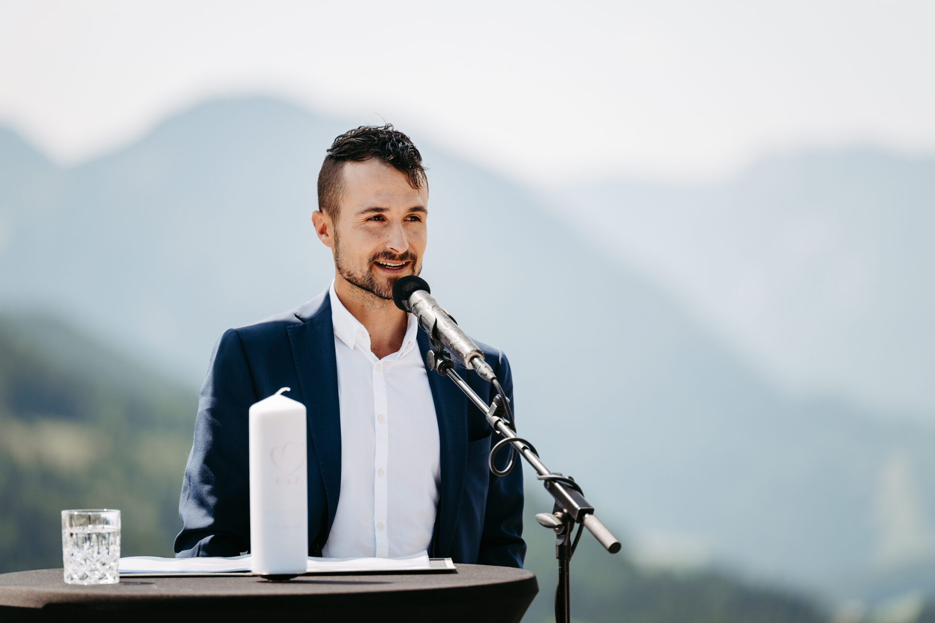 Hochzeitsrede von Alex als freiem Redner am Chiemsee